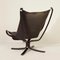 Black Leather Falcon Chair by Sigurd Russel for Vatne Mobler, 1970s 7