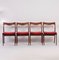 Red Rosewood Dining Chairs by AWA, 1960s, Set of 4 4
