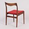 Red Rosewood Dining Chairs by AWA, 1960s, Set of 4 6
