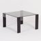 Small Square Vintage Coffee table made of Black Ashwood, Acrylic Glass and Glass, 1970s 2