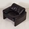 Maralunga Easy Chair by Vico Magistretti for Cassina, 1970s – Black Leather, Image 8