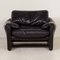 Maralunga Easy Chair by Vico Magistretti for Cassina, 1970s – Black Leather, Image 3