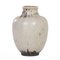 Große handgemachte Keramik Mobach Vase mit weißer, brauner und schwarzer Glasur, 1930er 1
