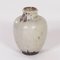 Große handgemachte Keramik Mobach Vase mit weißer, brauner und schwarzer Glasur, 1930er 3