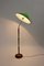 Lámpara de pie italiana de latón y haya, años 40, Imagen 5