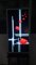 Red and Blue Acrylic Glass Sconce, 2000s 1