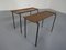 Mid-Century Copper & Steel Side Tables, 1950s, Set of 2, Imagen 7