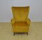 Mid-Century Velvet Wing Armchair 4