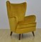 Mid-Century Velvet Wing Armchair 2