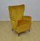 Mid-Century Velvet Wing Armchair, Immagine 3