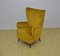 Mid-Century Velvet Wing Armchair, Immagine 6