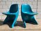 Blue Stacking Chairs by Alexander Begge for Casalino, 1972, Set of 2 2