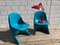 Blue Stacking Chairs by Alexander Begge for Casalino, 1972, Set of 2 3