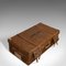 Large Antique English Leather Travel Suitcase, Image 3