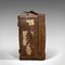 Large Antique English Leather Travel Suitcase, Image 8
