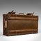 Large Antique English Leather Travel Suitcase 7