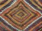 Großer türkischer Bakhtiari Kilim Teppich aus türkischer roter, schwarzer & brauner Wolle 6