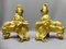 Antique Gilt Bronze Andirons, Set of 2 10