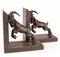 Art Deco Carved Wood Bookends, 1930s, Set of 2 2