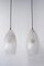Mid-Century Modern Textured Glass Pendant Ceiling Lamps, 1960s, Set of 2 15