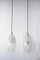 Mid-Century Modern Textured Glass Pendant Ceiling Lamps, 1960s, Set of 2 12