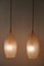 Mid-Century Modern Textured Glass Pendant Ceiling Lamps, 1960s, Set of 2 4