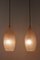 Mid-Century Modern Textured Glass Pendant Ceiling Lamps, 1960s, Set of 2 16
