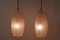 Mid-Century Modern Textured Glass Pendant Ceiling Lamps, 1960s, Set of 2 6