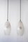 Mid-Century Modern Textured Glass Pendant Ceiling Lamps, 1960s, Set of 2 10