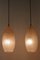 Mid-Century Modern Textured Glass Pendant Ceiling Lamps, 1960s, Set of 2 2