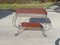 Vintage French Wrought Iron and Mahogany Coffee Table, 1940s, Image 7