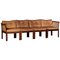 Rosewood, Leather & Woven Rattan Cane Sofa by Illum Wikkelsø, 1960s, Image 1