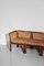 Rosewood, Leather & Woven Rattan Cane Sofa by Illum Wikkelsø, 1960s 6