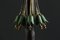 Italian Glass and Floral Decor Floor Lamp in the Style of Fontana Arte, 1950s 9