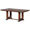 French Art Deco Style Mahogany Maxime Dining Table, 1950s 1