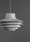 Scandinavian White Pendant Lamp from Lyfa, 1960s 5