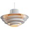 Scandinavian White Pendant Lamp from Lyfa, 1960s 1