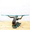 Bronze Sculptural Coffee Table with Glass Top, 1970s 7