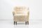 Danish Sheepskin Lounge Chair in the Style of Flemming Lassen, 1940s, Immagine 4
