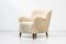 Danish Sheepskin Lounge Chair in the Style of Flemming Lassen, 1940s, Image 1