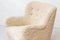 Danish Sheepskin Lounge Chair in the Style of Flemming Lassen, 1940s, Imagen 8