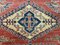 Mittelgroßer indischer Kazak Teppich in Blau, Rot, Beige 205x132 8
