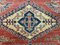 Tappeto tribale vintage Kazak medio blu, rosso, beige, Afghanistan, 205x132, Immagine 8