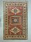 Vintage Afghan Kazak Medium Blue, Red, Beige Tribal Rug 205x132 1