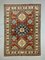 Vintage Afghan Kazak Medium Blue, Red, Beige Tribal Rug 175x122 cm 1