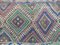 Vintage Moroccan Wool Kilim Rug 112x112 cm 6