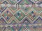 Vintage Moroccan Wool Kilim Rug 112x112 cm 7