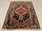 Small Antique Malayer Navy and Red Jozan Rug 144x110 2