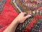 Tappeto da preghiera color crema 195x112cm vintage, Turchia, Immagine 11