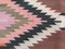 Tapis Kilim Shabby Vintage en Laine, Turquie, 100x77cm 7